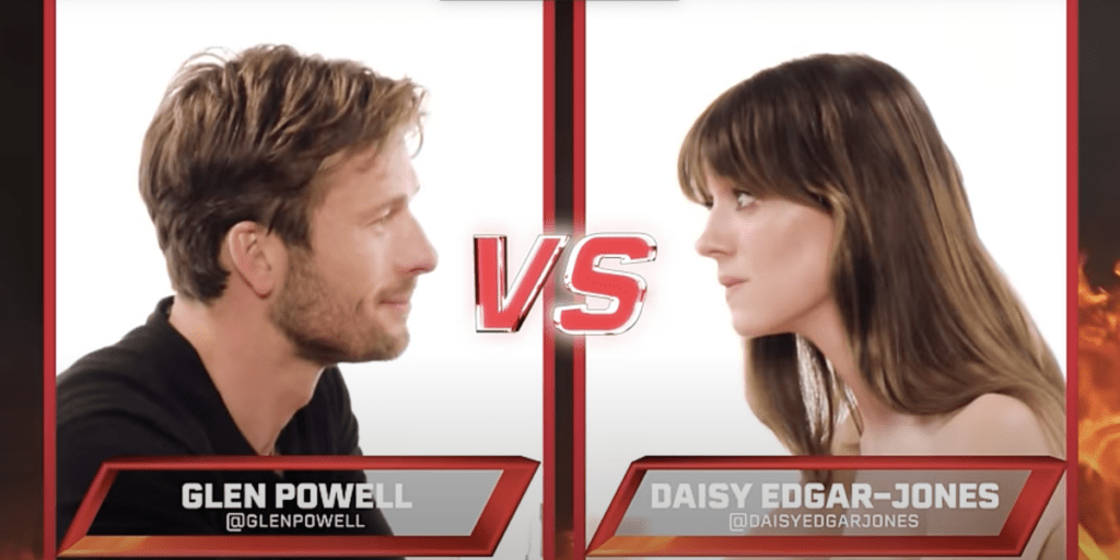 Glen Powell vs Daisy Edgar Jones: Celebrity Wings of Fury Glen Powell vs Daisy Edgar Jones: Celebrity Wings of Fury