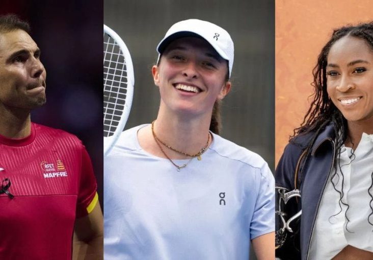 Rafael Nadal, Iga Swiatek and Coco Gauff