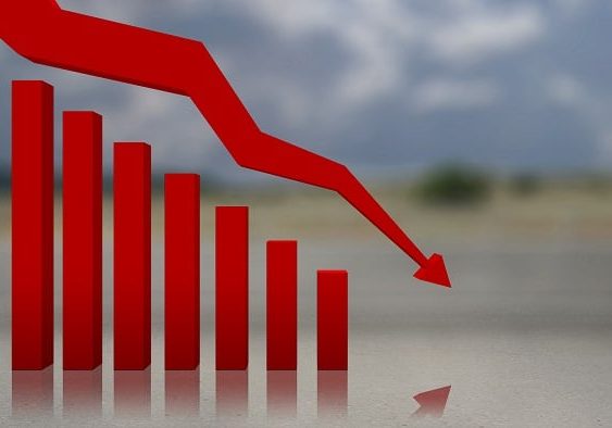 Decreased graph arrow