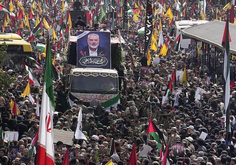 Iran's Supreme Leader Presides Over Funeral of Hamas Leader Killed Iran's Supreme Leader Presides Over Funeral of Hamas Leader Killed