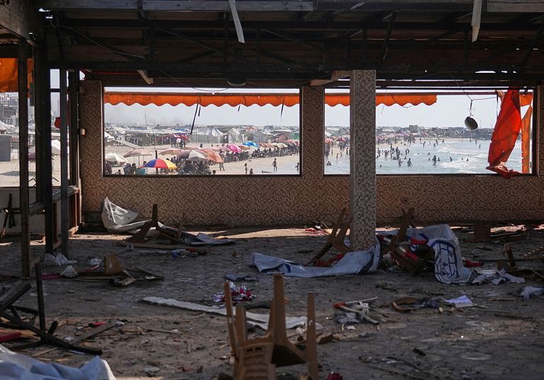 Israeli airstrike on popular Gaza City beach café kills at least 30