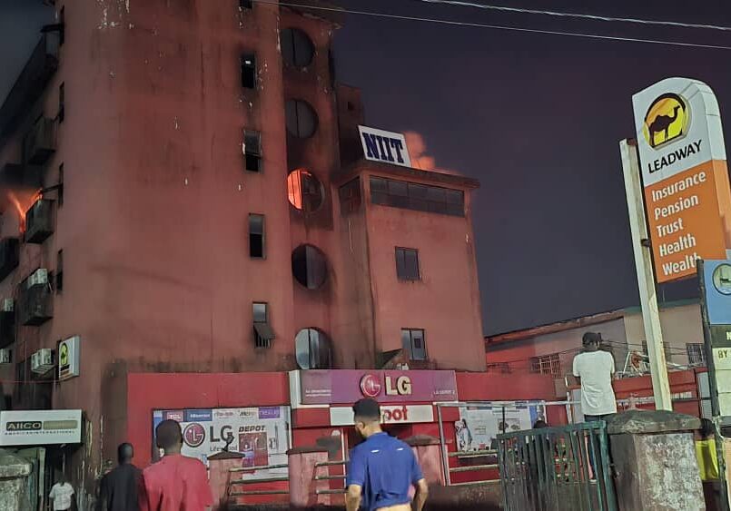 JFM building in Delta on fire JFM building in Delta on fire