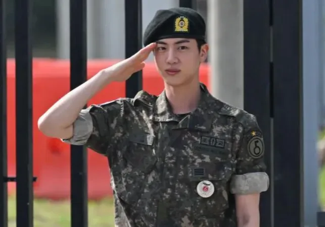 Jin completed his 18 month military service on Wednesday Jin completed his 18 month military service on Wednesday
