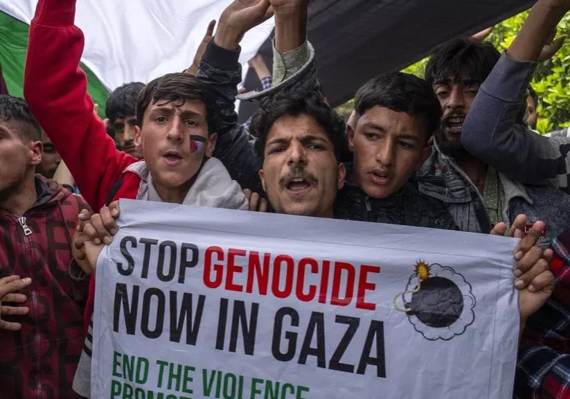 Kashmiri Shiite Muslims shout slogans as they mark Quds Day or Jerusalem Day in support AP Kashmiri Shiite Muslims shout slogans as they mark Quds Day or Jerusalem Day in support AP