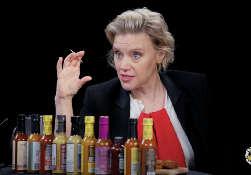 Kate McKinnon details angler fish mating rituals while surviving 'Hot Ones'