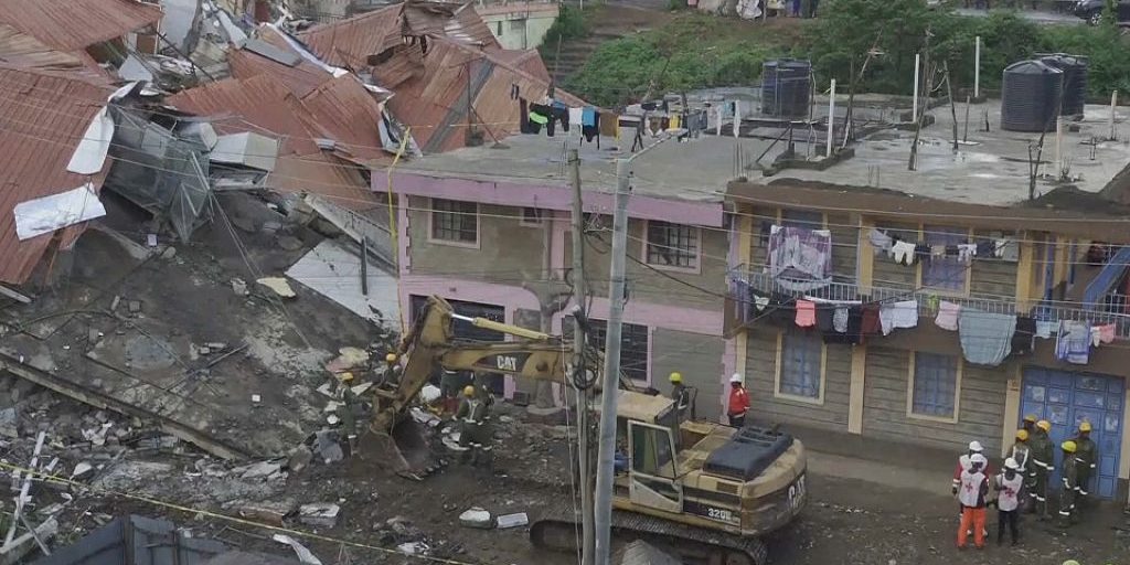 Kenya Apartment Block Collapses, Multiple Rescued Kenya Apartment Block Collapses, Multiple Rescued