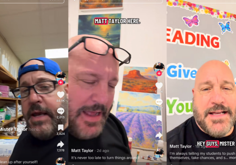 Is Kevin James pretending to be an art teacher on TikTok?