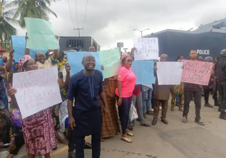 BREAKING: Protest rocks Lagos Assembly as APC members demand chairman's removal