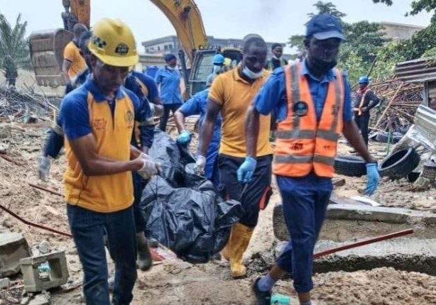 Lagos Building Collapse: Three Site Workers Killed, Two Rescued Alive Lagos Building Collapse: Three Site Workers Killed, Two Rescued Alive