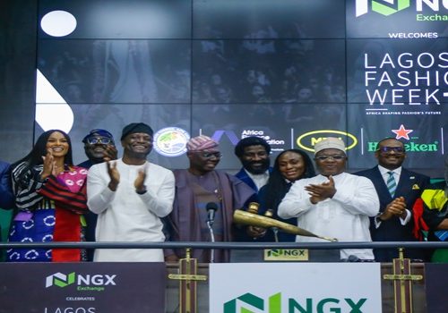 Ciara Rings NGX Closing Gong With Sanwo-Olu • Channels Television