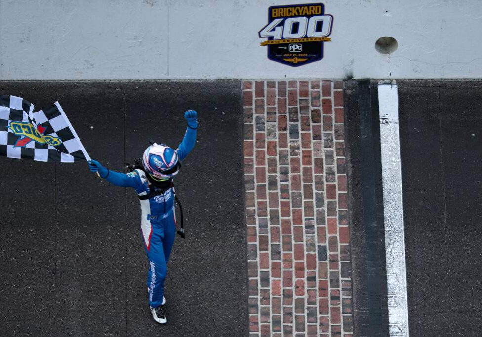 Larson Wins Brickyard 400 Under Caution Larson Wins Brickyard 400 Under Caution