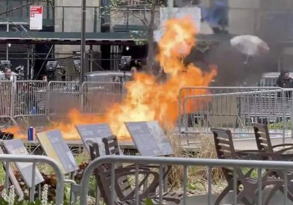 Man Sets Himself on Fire in New York Park During Man Sets Himself on Fire in New York Park During