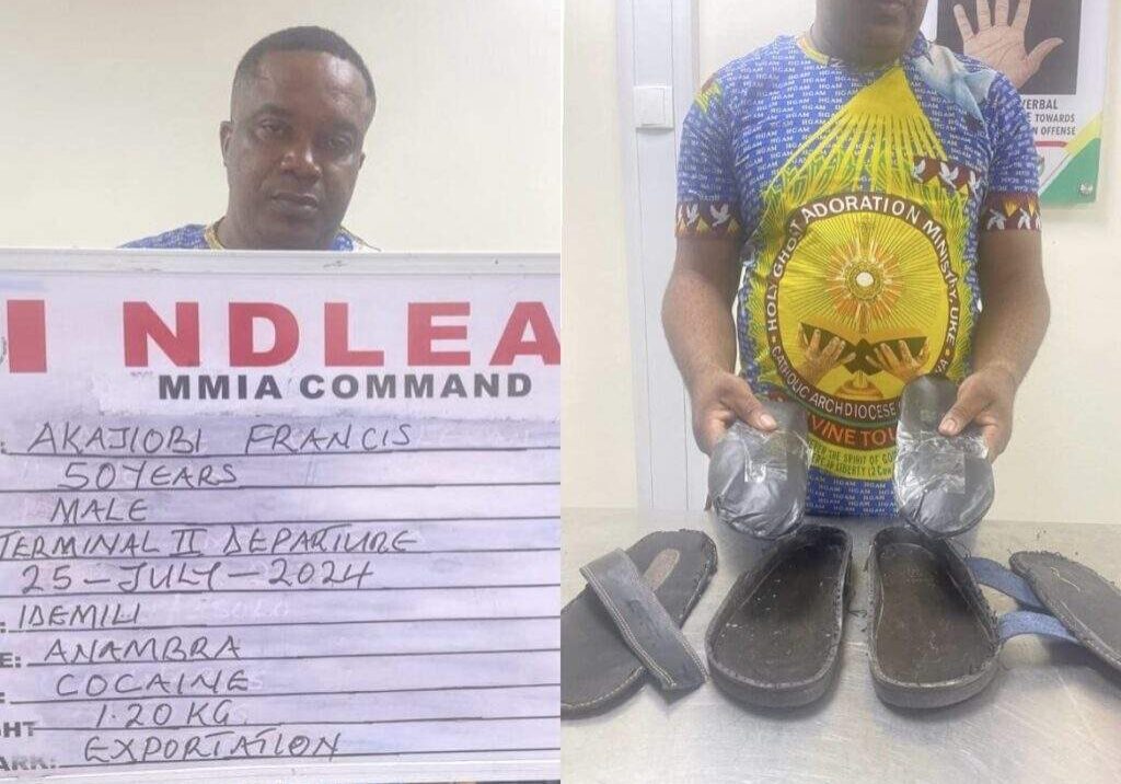 NDLEA Arrests 50 Year Old Spain Based Businessman with Cocaine Concealed in Sandals