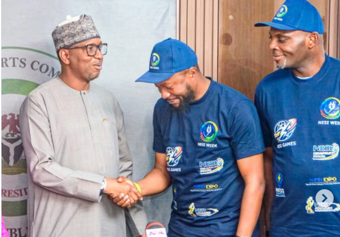 Chairman of the National Sports Commission, Shehu Dikko, hosted organisers of the Nigeria Electricity Supply Industry (NESI) Games, led by Dr. Obiora Anthony, CEO of NESI Platform and Chairman of the Games’ Steering Committee, during a courtesy visit to the NSC Headquarters in Abuja on Wednesday, 18 February.