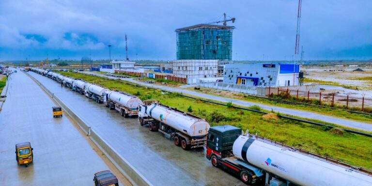 NNPC Deploys 100+ Trucks to Dangote Refinery for Petrol Lifting NNPC Deploys 100+ Trucks to Dangote Refinery for Petrol Lifting