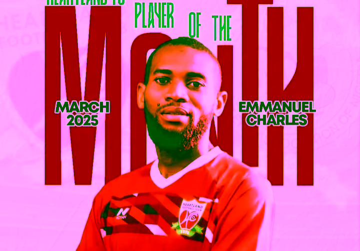 NPFL: Charles wins Heartland’s Player of the Month award NPFL: Charles wins Heartland’s Player of the Month award