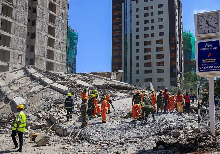 Four people trapped after Nairobi building collapses, rescue operations ongoing