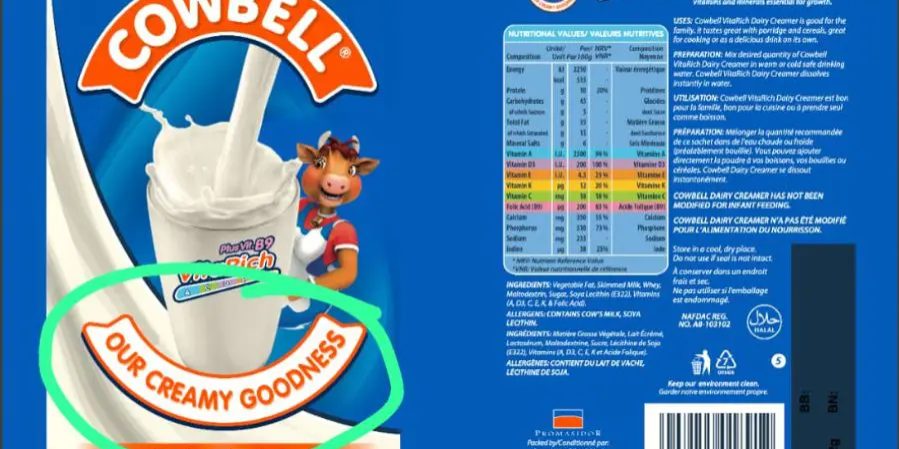 Nigerian government warns against fake Cowbell milk in circulation