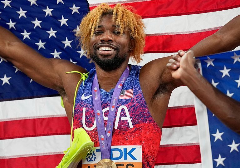 Lyles defends 200m title as drama unfolds across track and field events