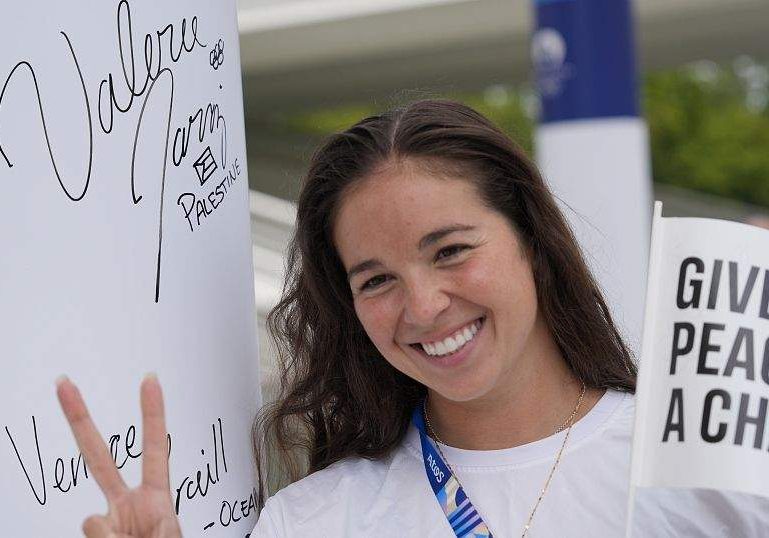 Olympic Athletes Unite for Peace at Paris Truce Wall