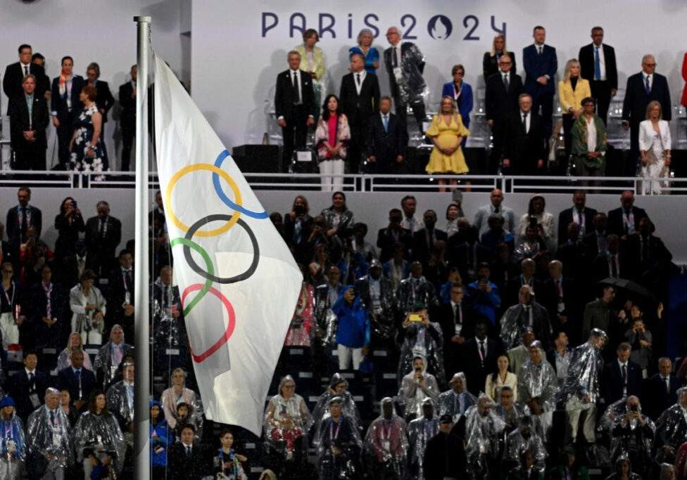 Olympic Flag Raised Upside Down at Paris Opening Ceremony Olympic Flag Raised Upside Down at Paris Opening Ceremony