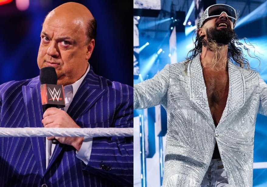 Paul Heyman (L) and Seth Rollins (R). [Photo credit: WWE.com]