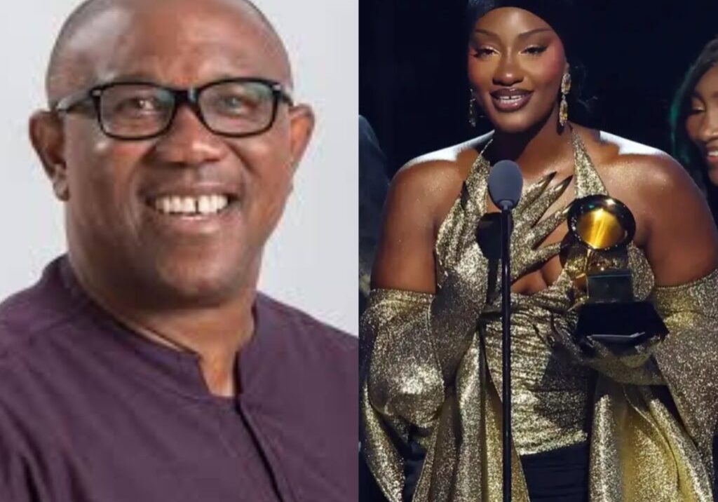 Peter Obi congratulates Tems on Grammy win Peter Obi congratulates Tems on Grammy win