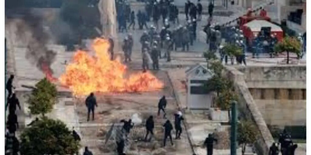 Protests erupt in Greece on second anniversary of deadly train Protests erupt in Greece on second anniversary of deadly train crash
