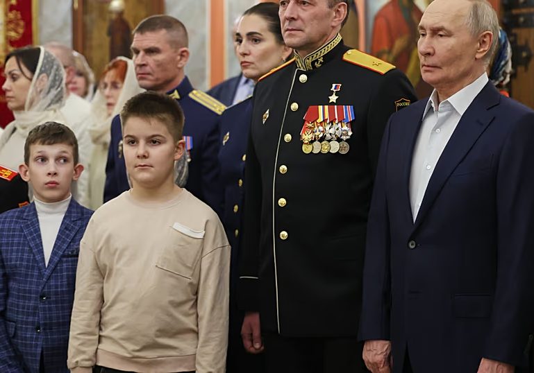 Putin attends Christmas Eve service with veterans of Ukraine war