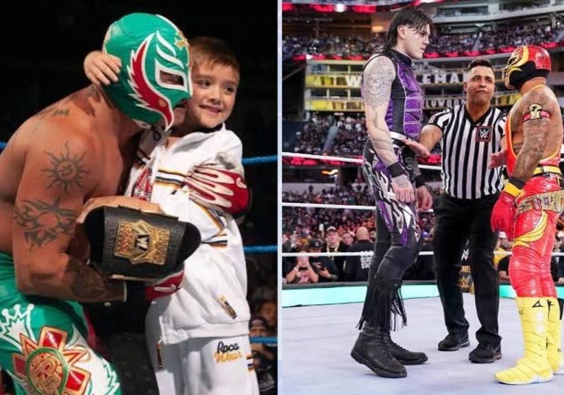 Dominik Mysterio &amp;amp; Rey Mysterio (Image via wwe.com)