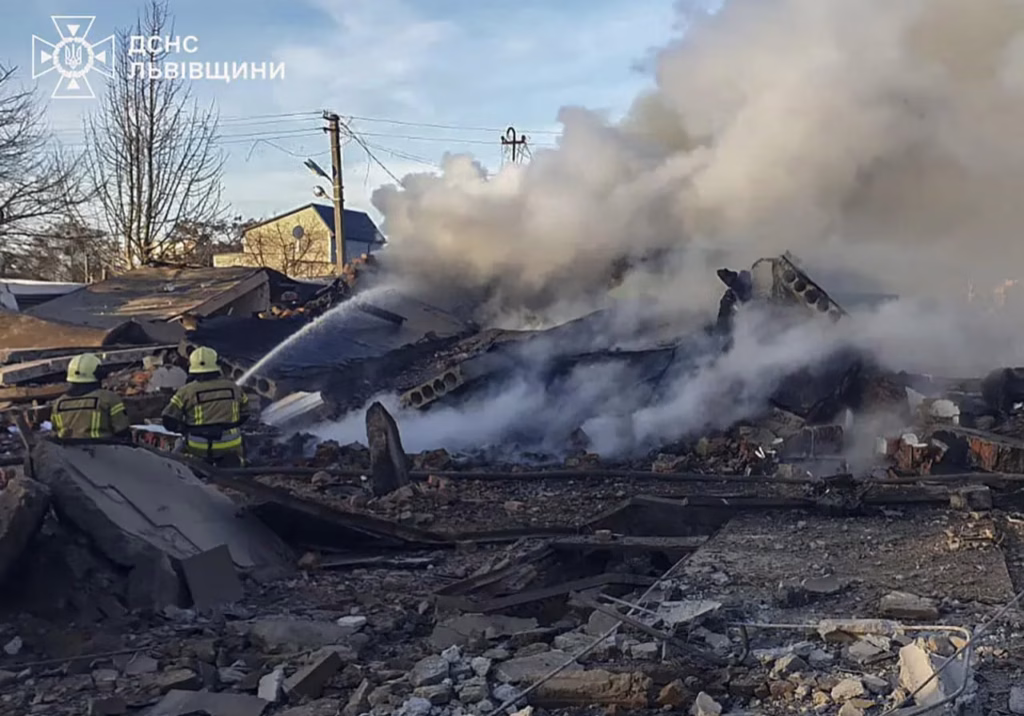 Russia Launches Drone Attack on Kyiv Damaging Buildings and Cars Several residential buildings on fire in Russia's drone attack Ukraine