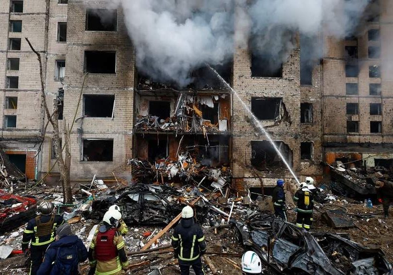 Russia Launches Widespread Drone and Missile Attacks on Ukraine's Kiev, Russia Launches Widespread Drone and Missile Attacks on Ukraine's Kiev,