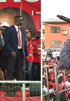 Spyro Performs at Labour Party Rally in Edo State