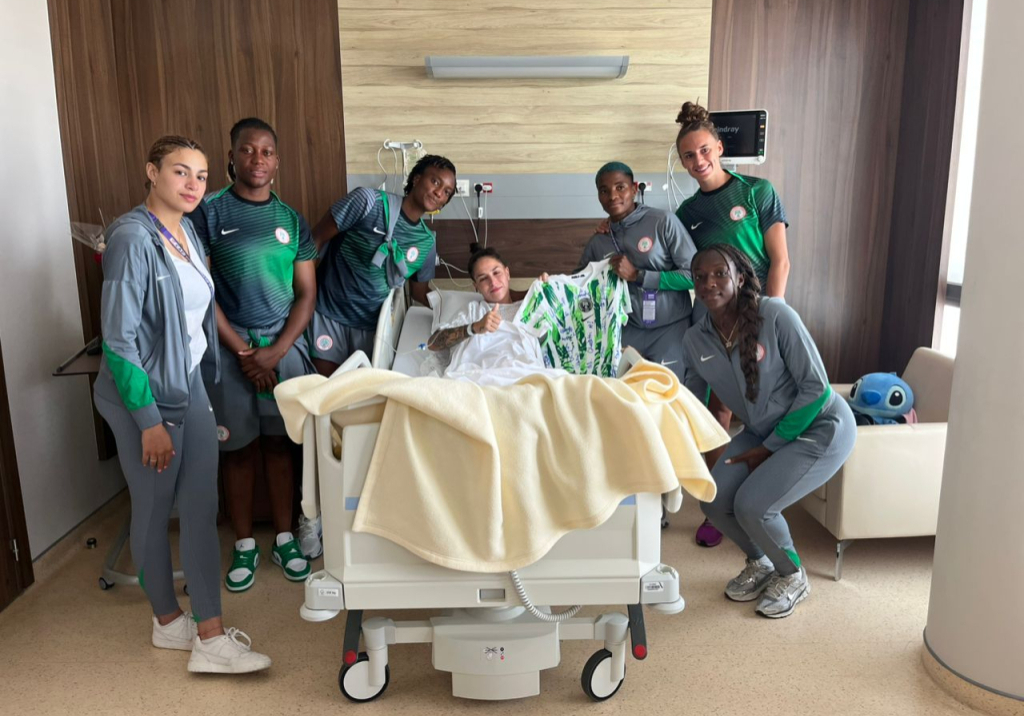 WAFCON 2024: Super Falcons players visit Injured Banyana player in hospital