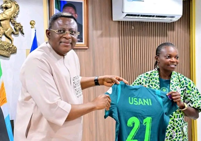 Super Falcons defender gets N50 million reward Cross River gov rewards Super Falcons star Miracle Usani with N50m, land