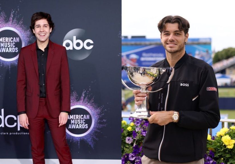 Taylor Fritz plays pickleball against YouTuber David Dobrik ahead of YouTuber David Dobrik reacts to being trounced by American in fun pickleball battle ahead of Laver Cup. Credit: GETTY