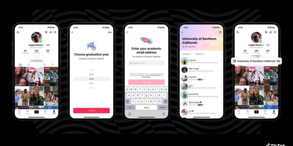 TikTok Launches Campus Verification to Connect College Students. TikTok is reinventing 2004 Facebook with new college student features