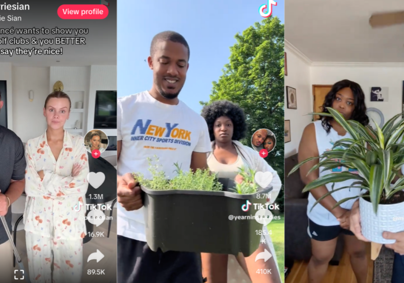 TikTok trend features women protecting soft-spoken boyfriends showing off special interests