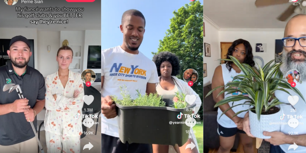 TikTok trend features women protecting soft-spoken boyfriends showing off special interests