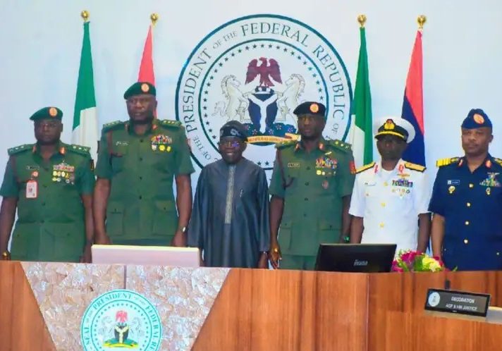 Tinubu Charges Service Chiefs To Tackle Terrorism Be innovative in tackling terrorism, security threats — Daily Nigerian