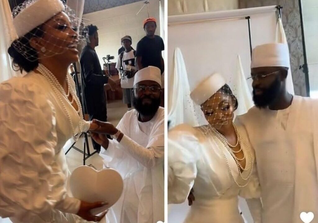 Toke Makinwa denies remarriage rumors with Farouk Umar. Toke Makinwa denies remarriage rumors with Farouk Umar.
