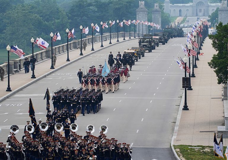 Military parade celebrates 250 years of US military