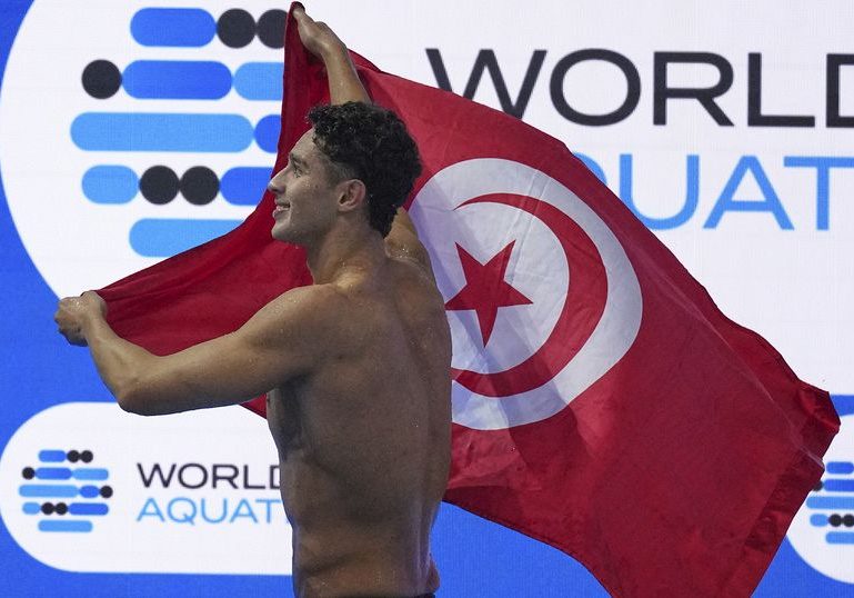 Tunisian swimmer Ahmed Jaouadi clinches 1500m gold, achieves double victory at world championships