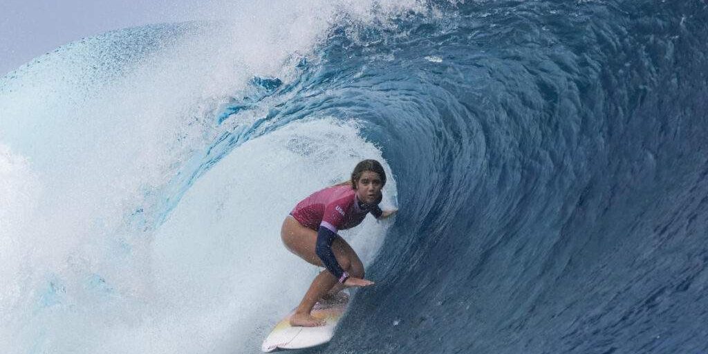 USA's Caroline Marks Wins Gold in Dramatic Women's Surfing Final USA's Caroline Marks Wins Gold in Dramatic Women's Surfing Final