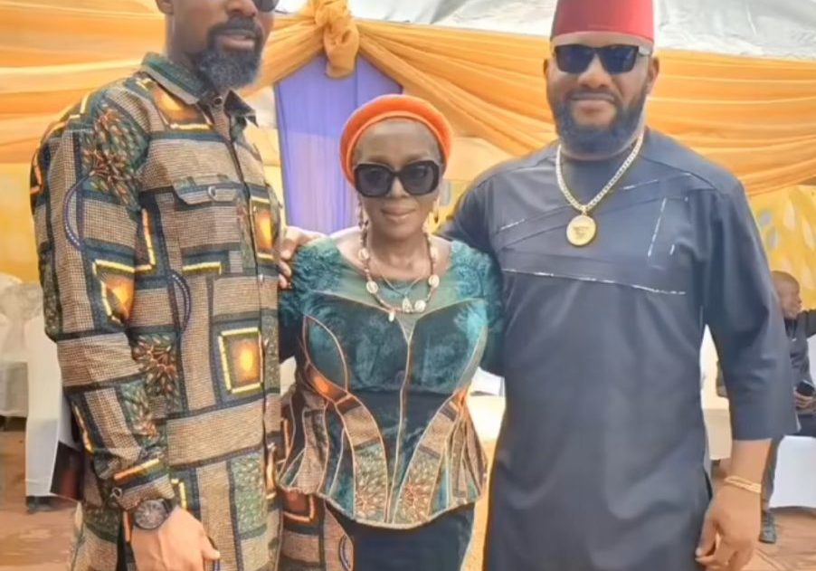 Yul reunites with Linc, Rita Edochie amid alleged breakup with Judy Austin [VIDEO]