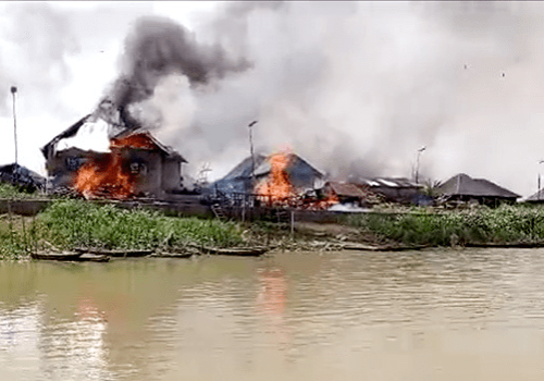 burnt village