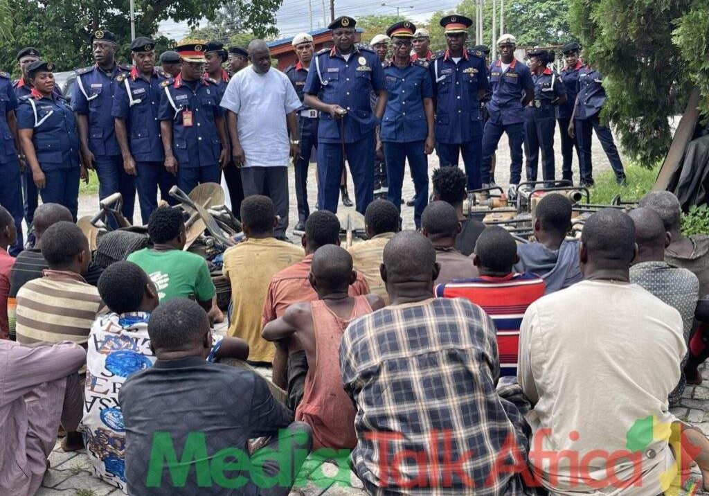 61540 21 alleged illegal miners arrested by nscdc in cross river state