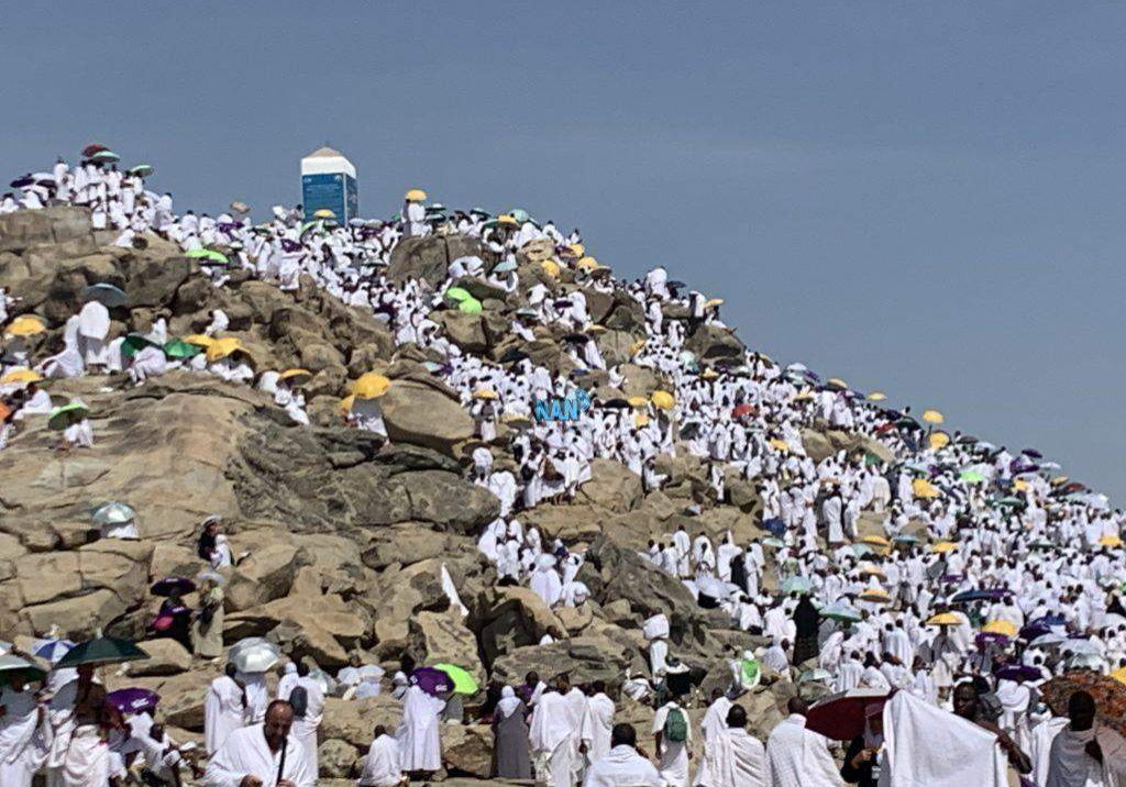 76110 fct pilgrims join global gathering for arafat prayers during 2023 hajj