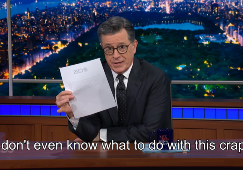 CBS claims it didn't ban Stephen Colbert interview from broadcast. Here's what he says about that.