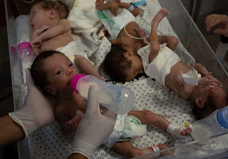 Premature babies evacuated from Gaza strip return to their parents